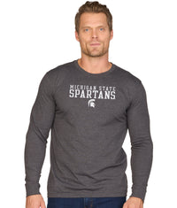 Men's Black Michigan State Spartans Equilibrium Playbook Long Sleeve Tee
