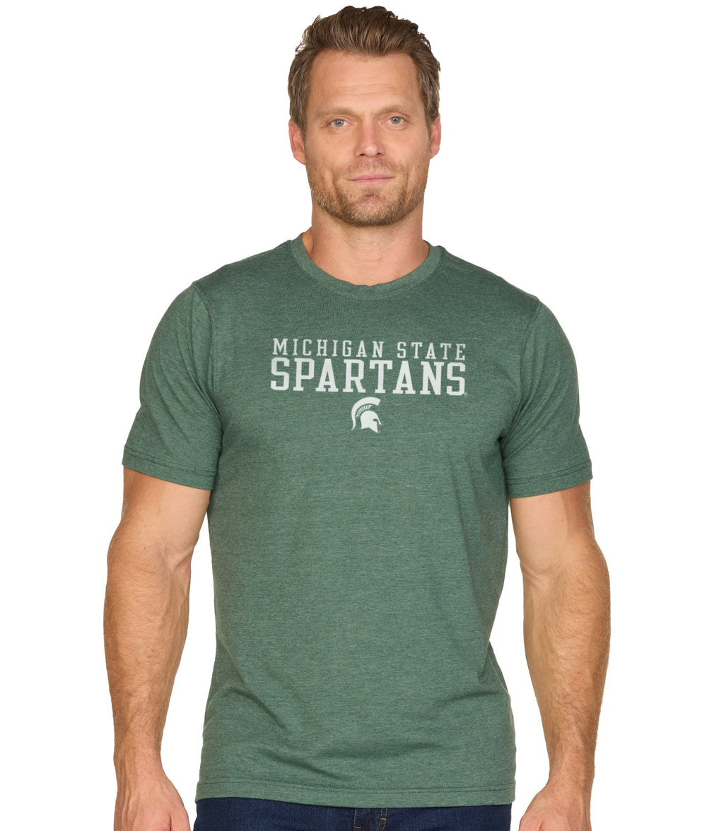 Men's Forest Green Michigan State Spartans Equilibrium Playbook Short Sleeve Tee