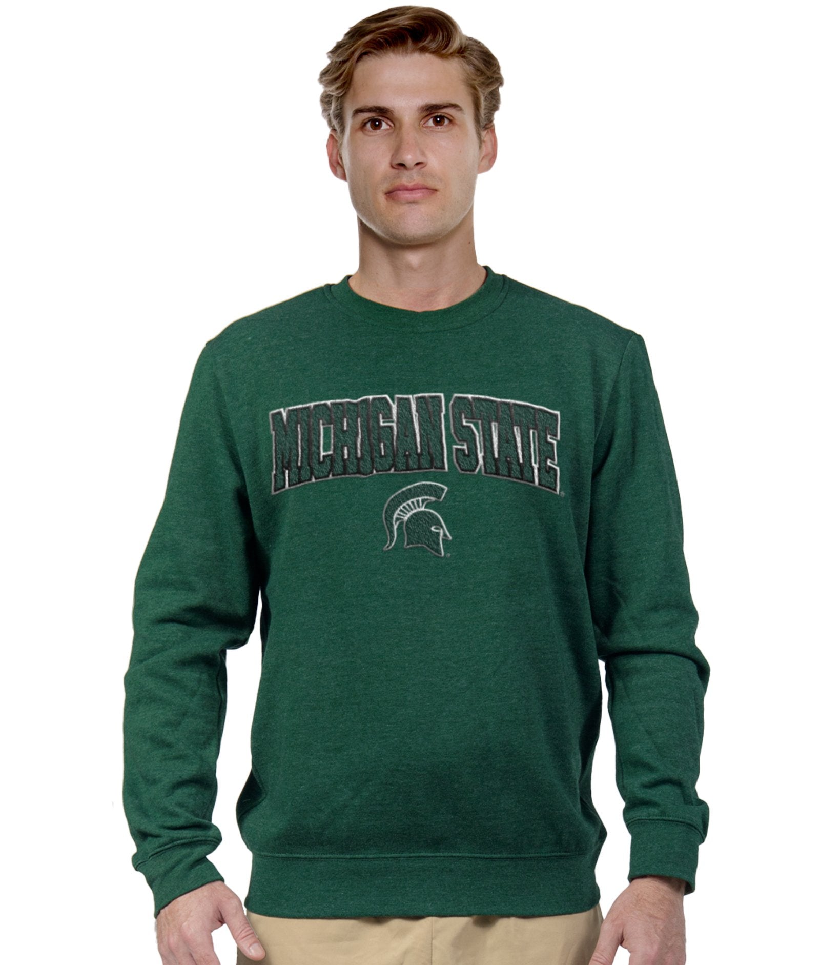 Men's Forest Green Michigan State Spartans Campus Crewneck