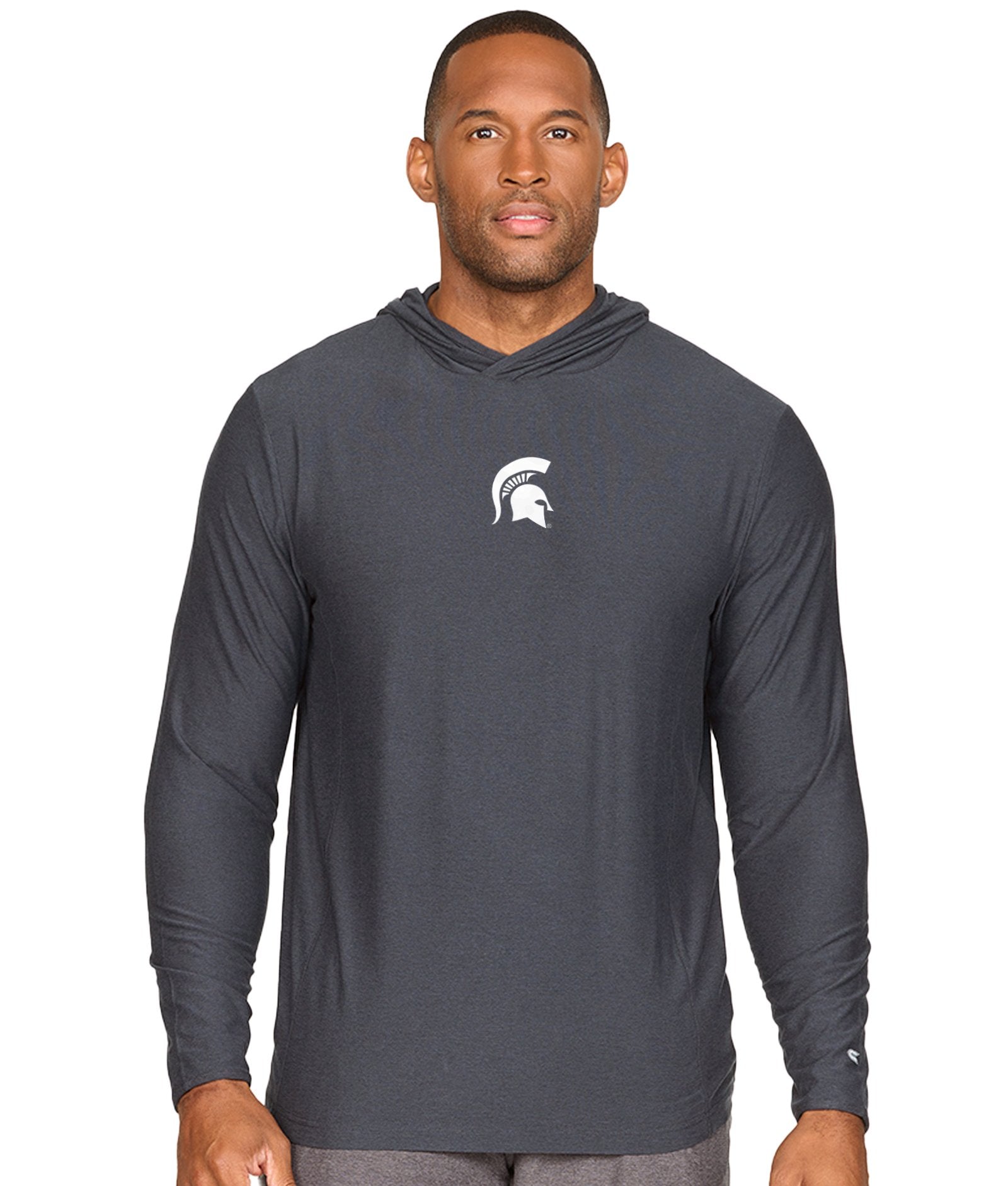 Men's Black Michigan State Spartans Prime Chandler Long Sleeve Hooded Tee