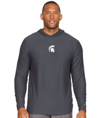 Men's Black Michigan State Spartans Prime Chandler Long Sleeve Hooded Tee