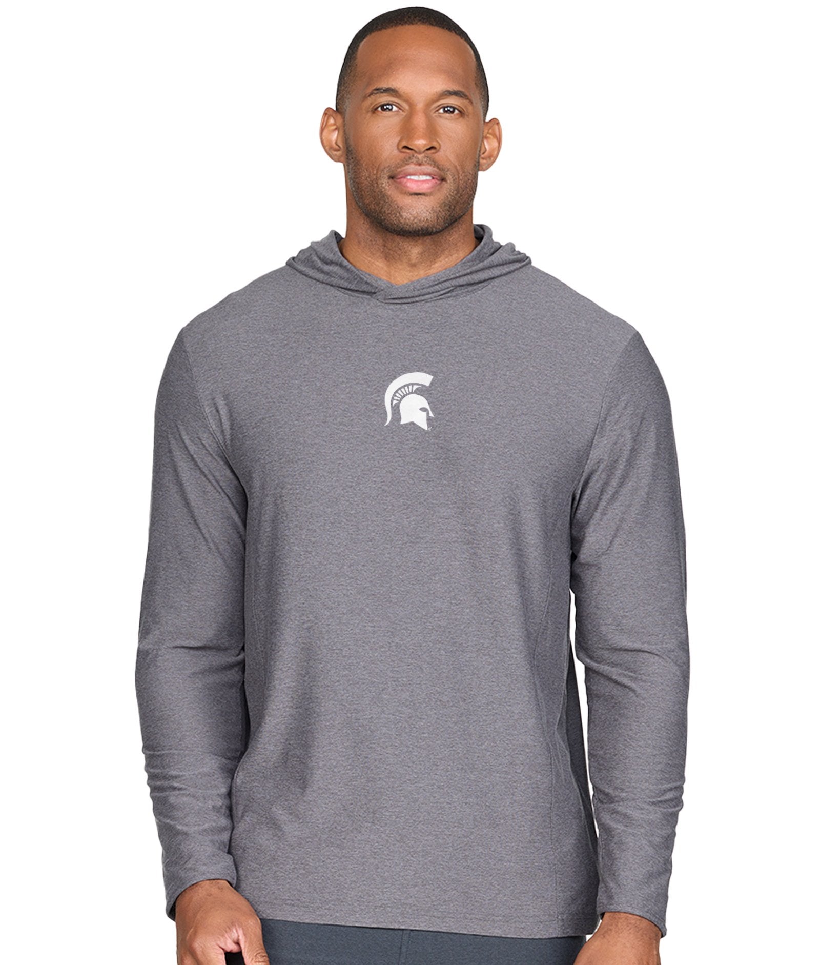 Men's Pavement Michigan State Spartans Prime Chandler Long Sleeve Hooded Tee