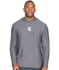 Men's Pavement Michigan State Spartans Prime Chandler Long Sleeve Hooded Tee
