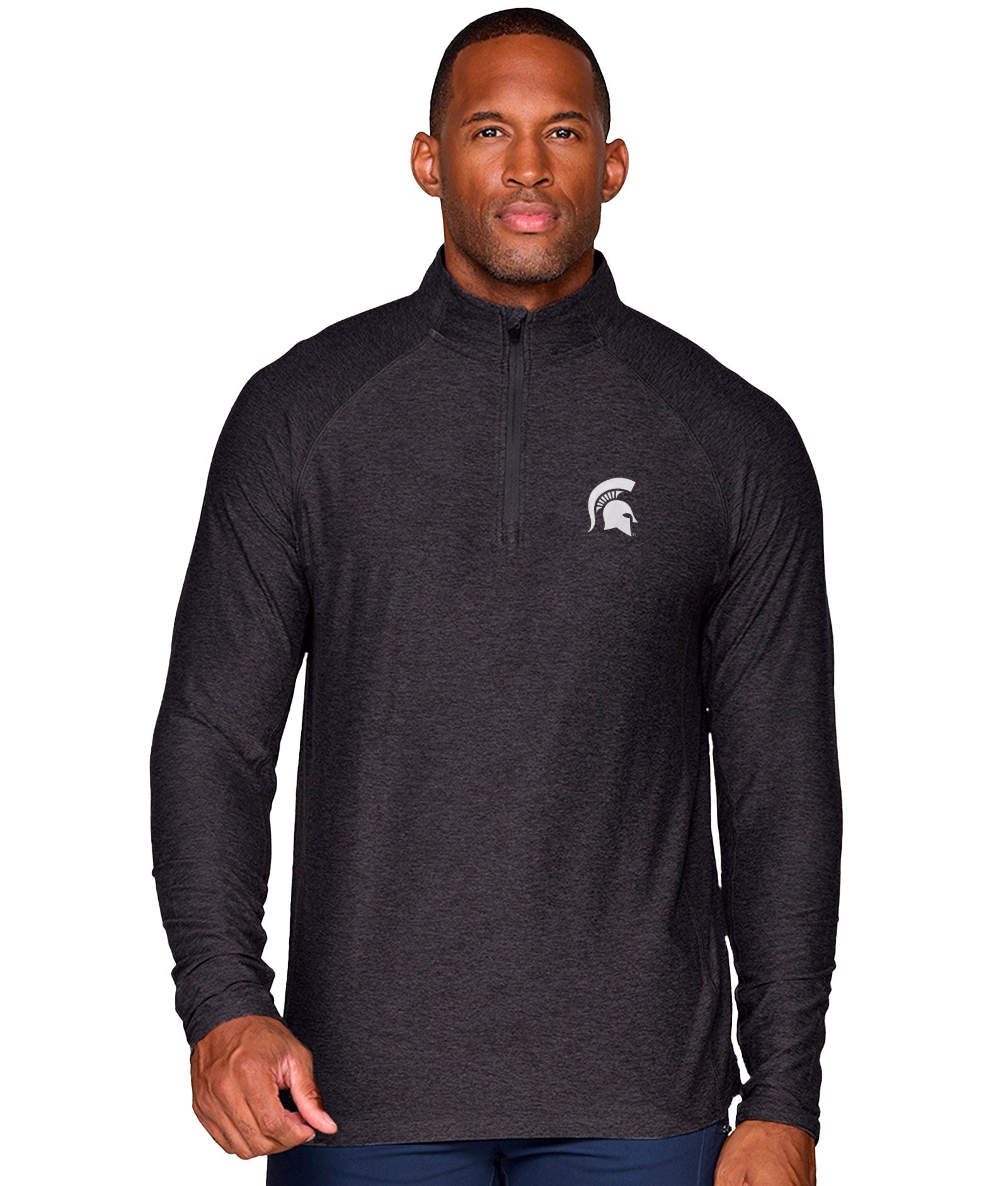 Men's Black Michigan State Spartans Prime Rockwell Quarter Zip