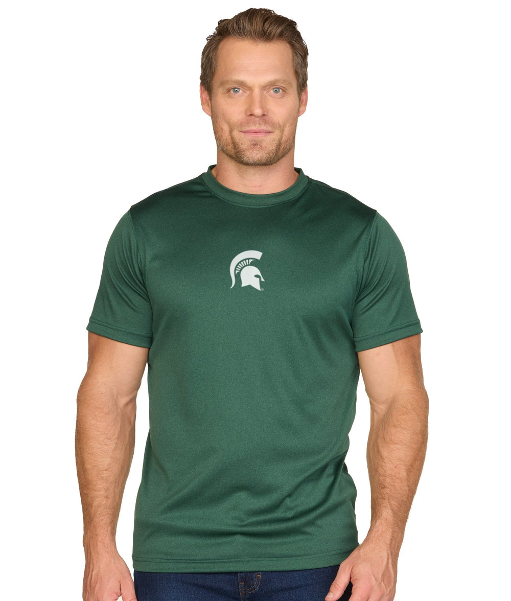 Men's Forest Green Michigan State Spartans Prime Trail Heather Short Sleeve Tee