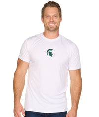 Men's White Michigan State Spartans Prime Trail Short Sleeve Tee