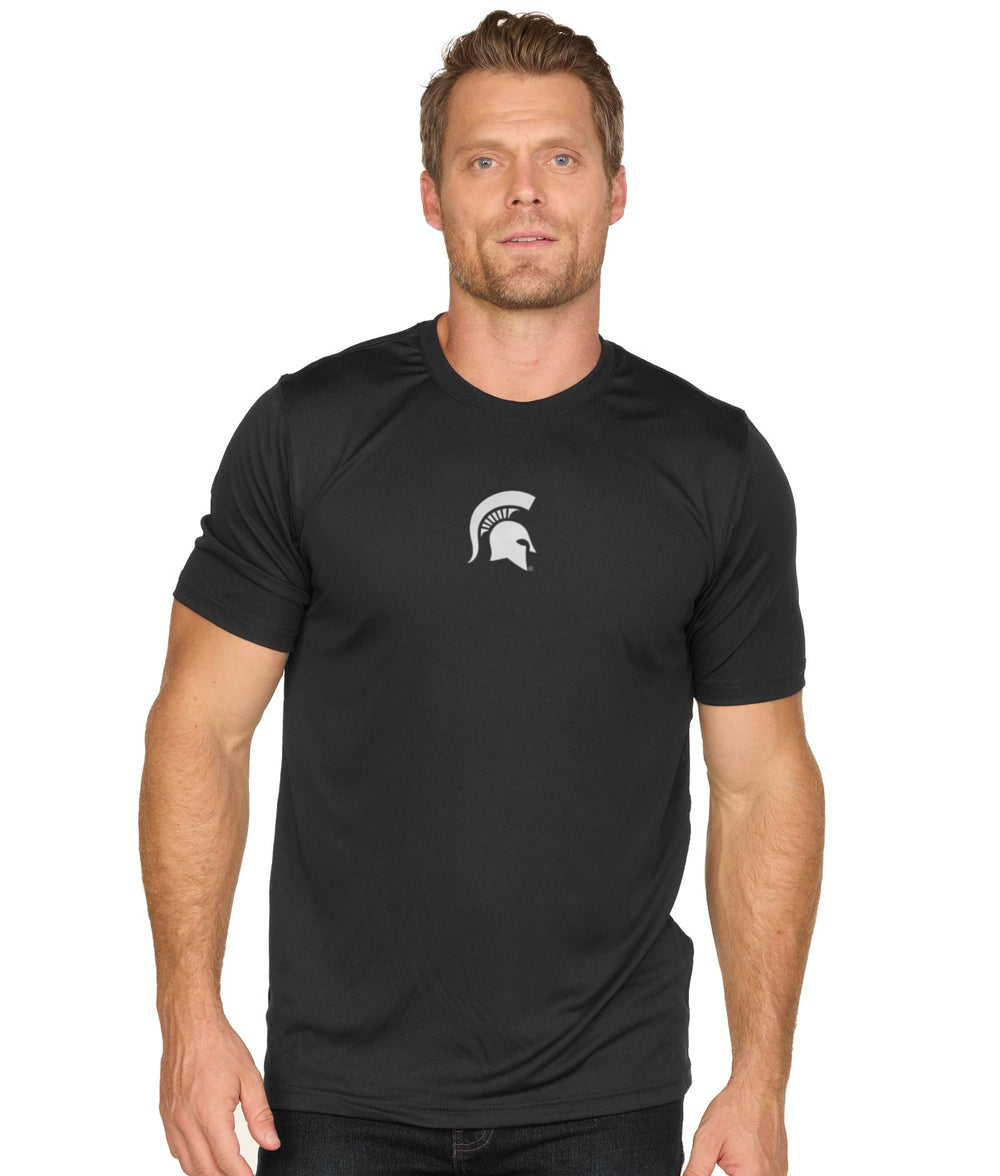 Men's Black Michigan State Spartans Prime Trail Short Sleeve Tee
