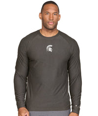 Men's Black Michigan State Spartans Prime Tucker Long Sleeve Raglan Tee