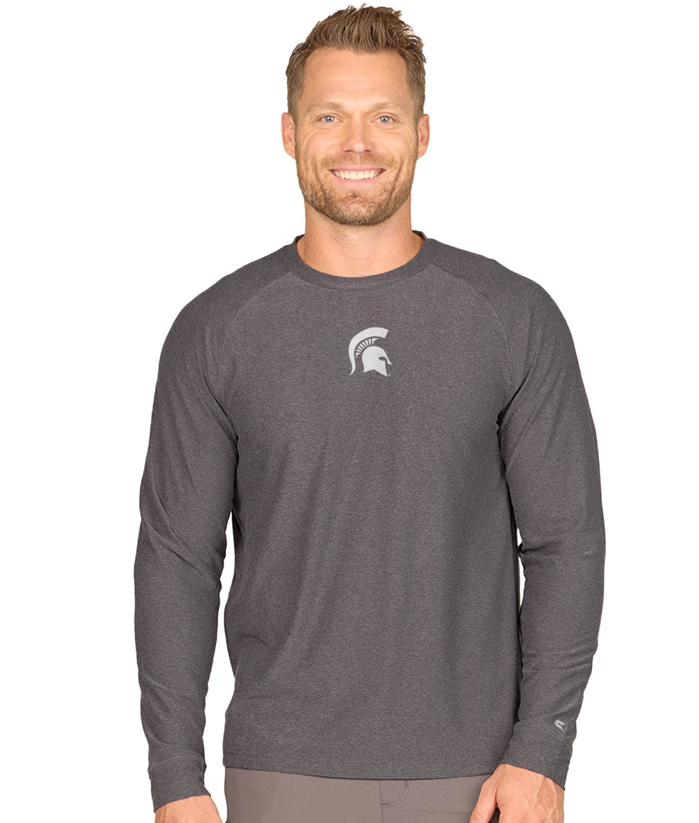 Men's Pavement Michigan State Spartans Prime Tucker Long Sleeve Raglan Tee