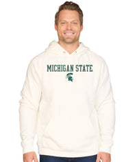 Men's Off White Michigan State Spartans Stacked Brooks III Pullover Hoodie