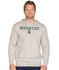 Men's Heather Grey Michigan State Spartans Stacked Campus Hoodie