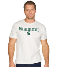 Men's White Michigan State Spartans Stacked Field Short Sleeve Tee