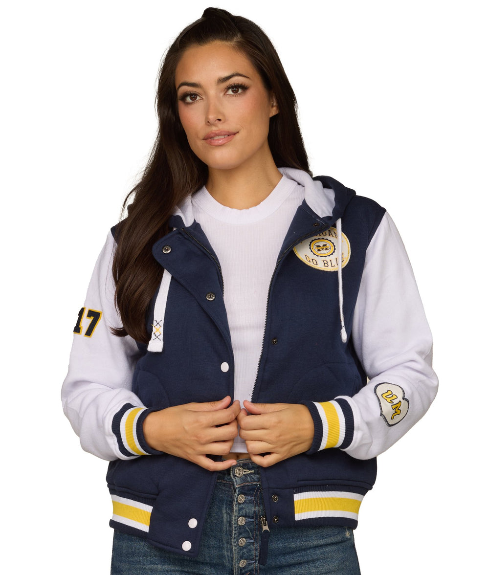Women's Michigan Wolverines Bedford Falls Letterman Jacket