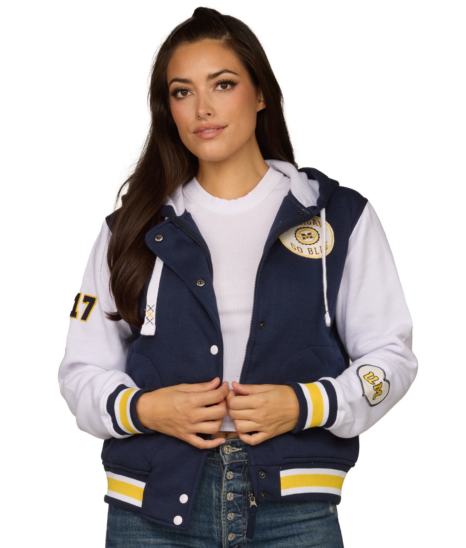 Women's Michigan Wolverines Bedford Falls Letterman Jacket