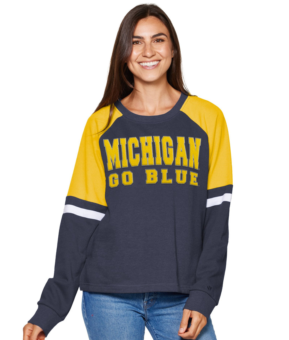 Women's Michigan Wolverines Fairfax Scoop Neck Fleece