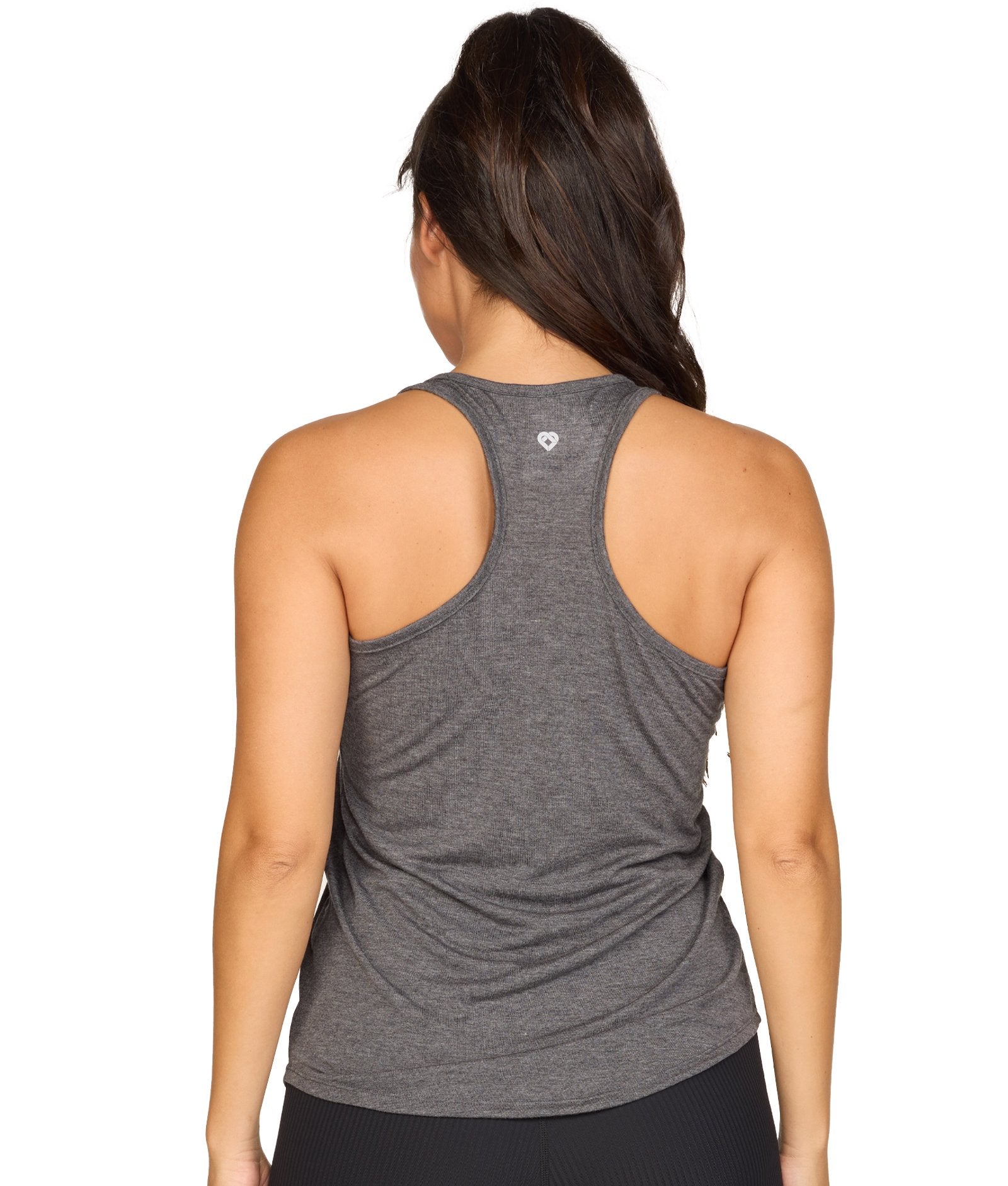 Women's Black Mila Racerback Heather Tank