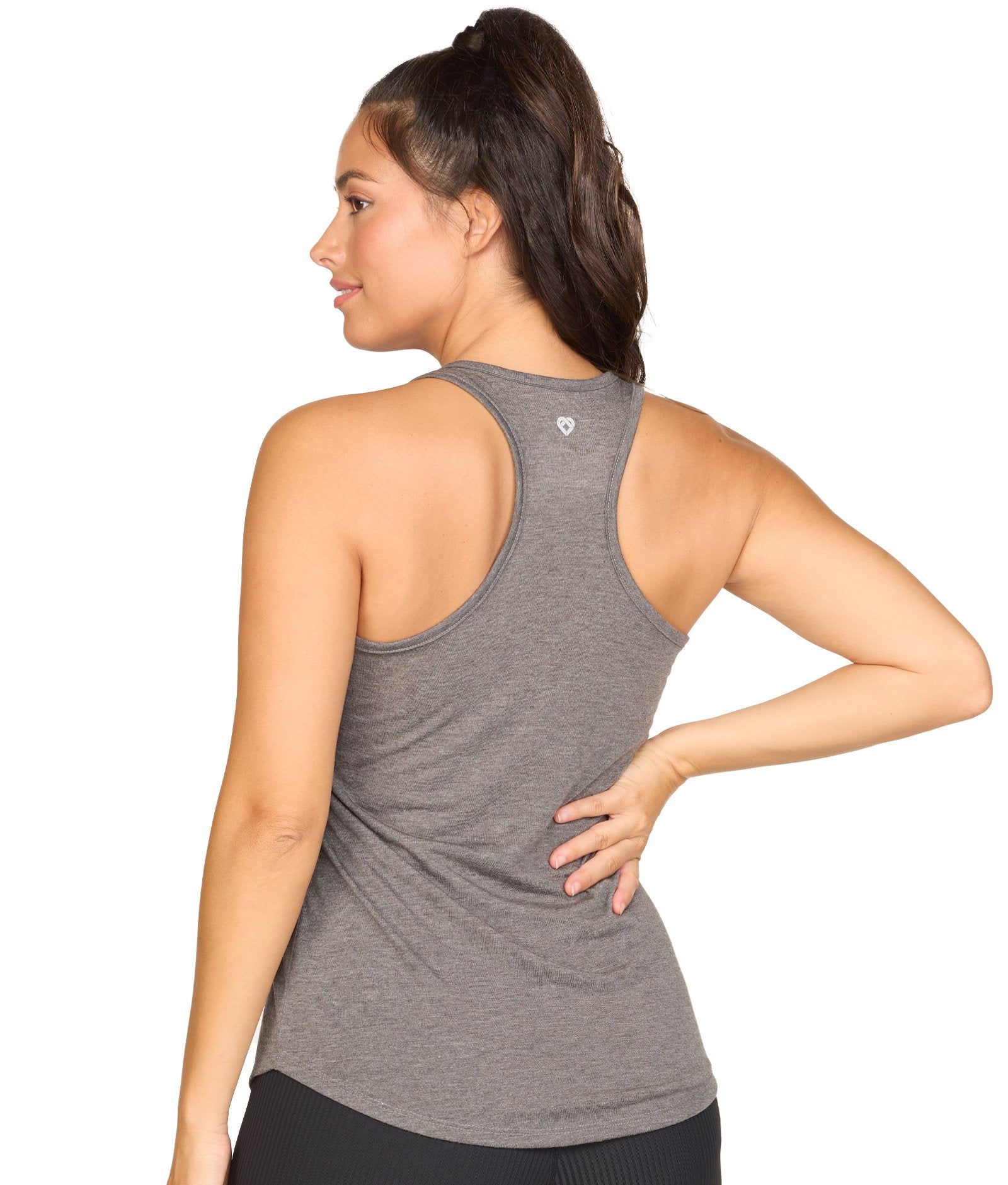 Women's Charcoal Mila Racerback Heather Tank