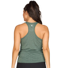 Women's Forest Green Mila Racerback Heather Tank