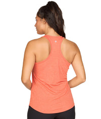 Women's Orange Mila Racerback Heather Tank