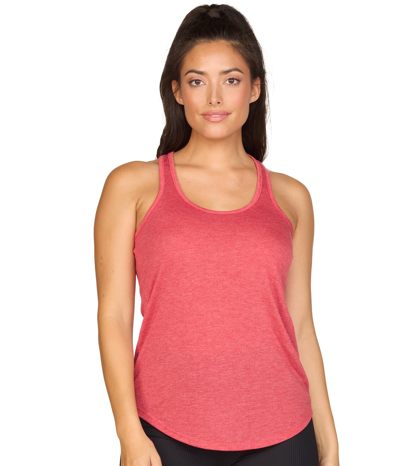 Women's Red Mila Racerback Heather Tank