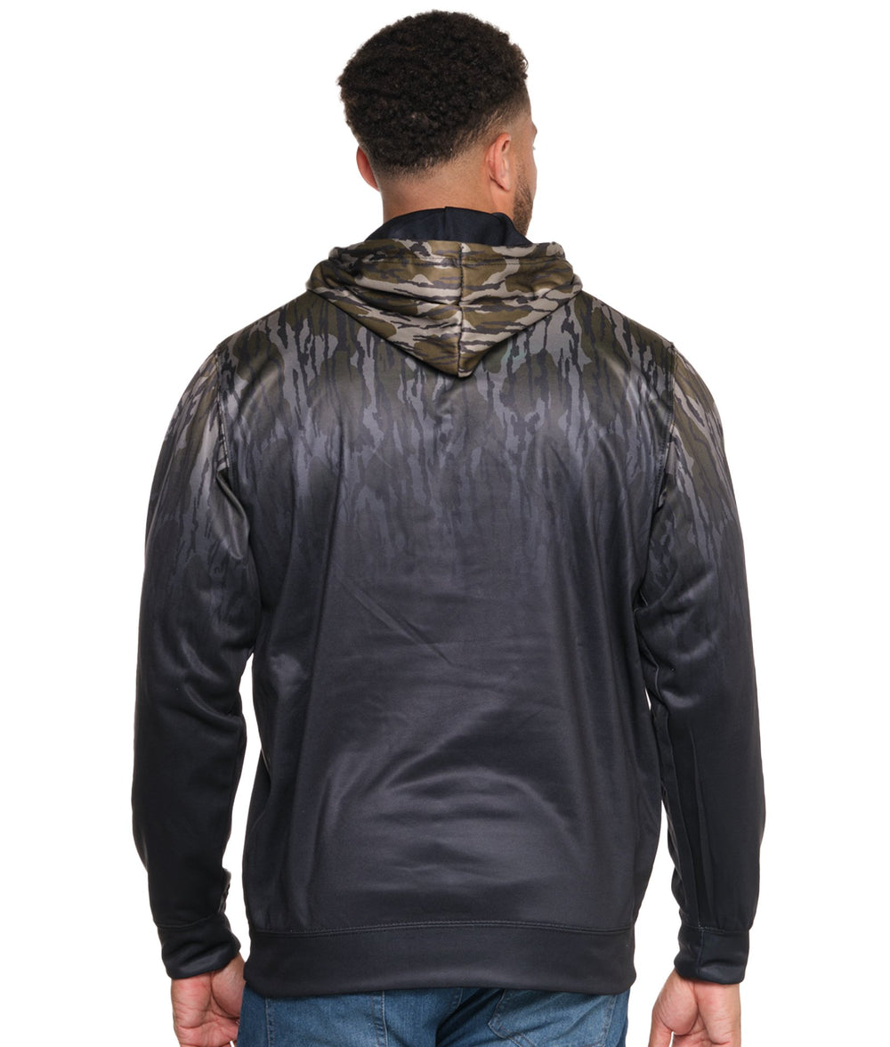 Men's Mossy Oak Black Clip Performance Hoodie