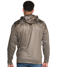 Men's Mossy Oak Olive Khaki Clip Performance Hoodie