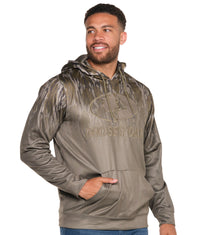 Men's Mossy Oak Olive Khaki Clip Performance Hoodie