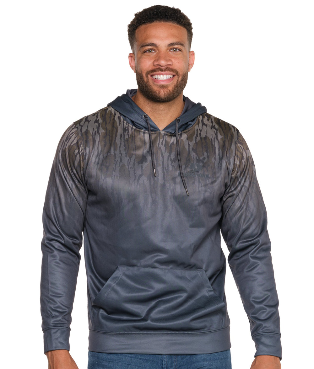 Men's Mossy Oak Charcoal Strike Performance Fleece Hoodie