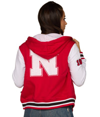 Women's Nebraska Cornhuskers Bedford Falls Letterman Jacket