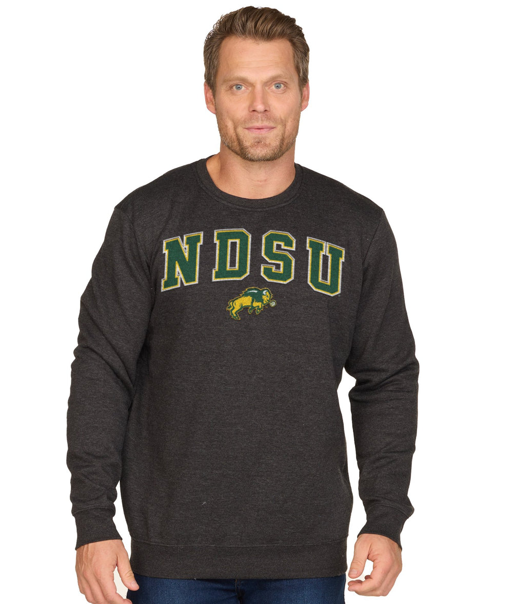 Men's Black North Dakota State Bison Campus Crewneck