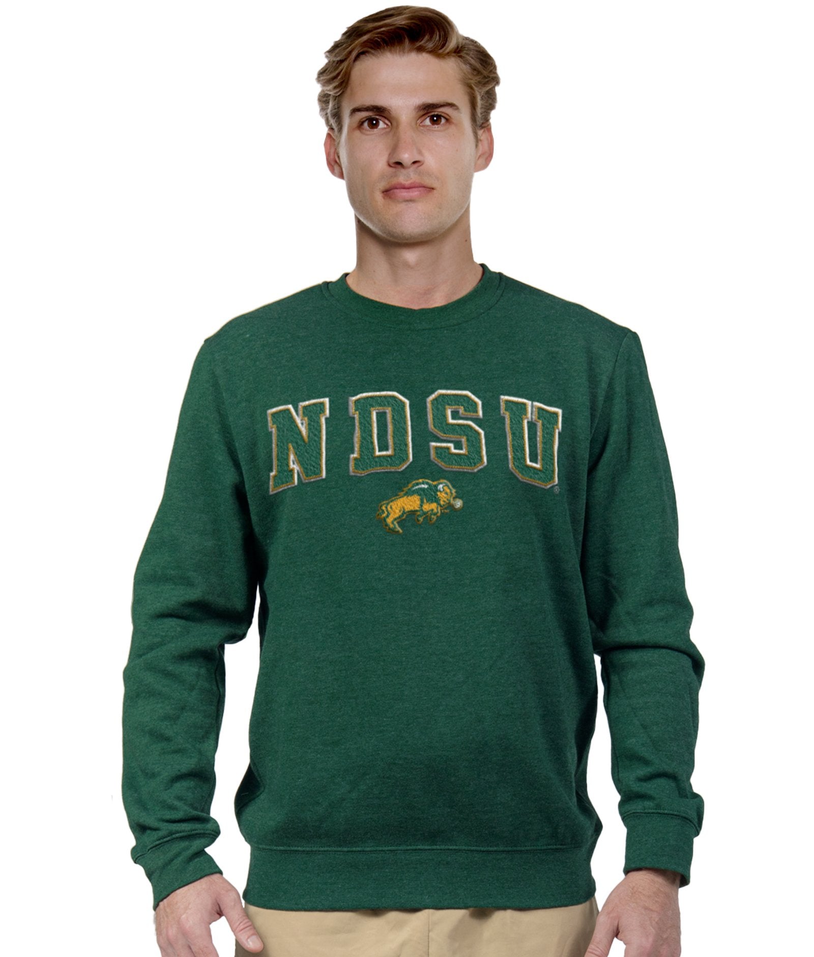 Men's Forest Green North Dakota State Bison Campus Crewneck