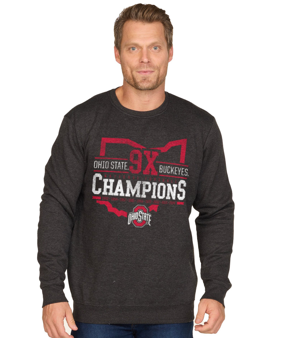 Men's Ohio State Buckeyes 9x Champions Stadium Crewneck