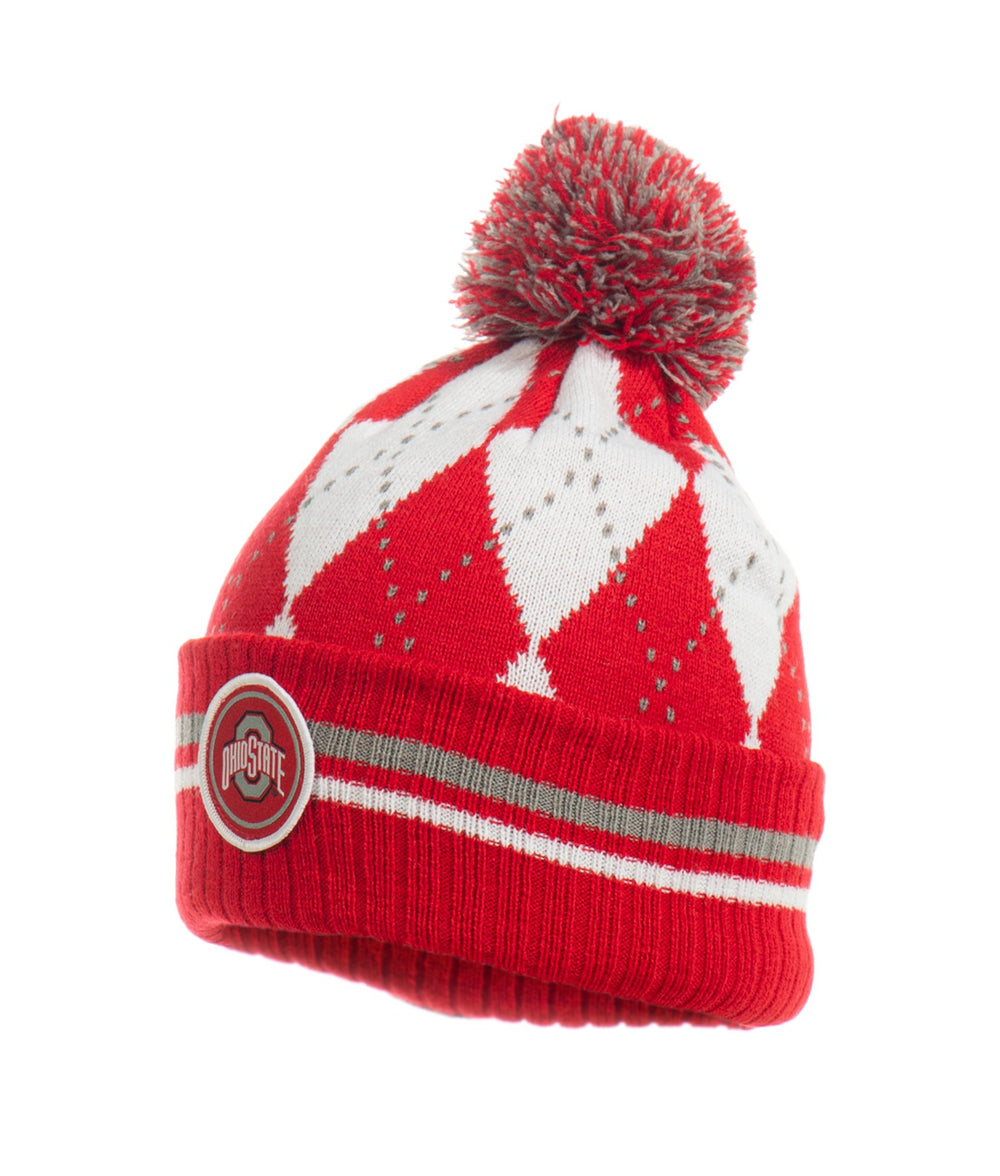 Ohio State Buckeyes Argyle Jacquard Beanie