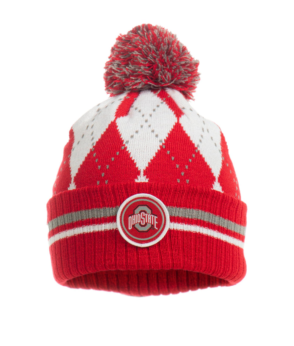 Ohio State Buckeyes Argyle Jacquard Beanie