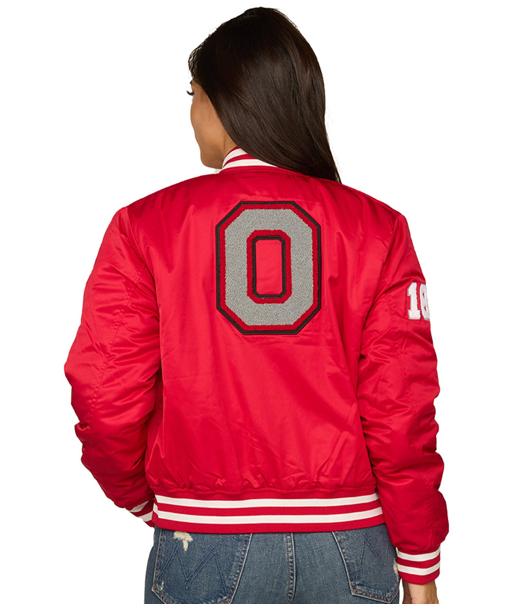 Women's Ohio State Buckeyes Baguettes Bomber Jacket