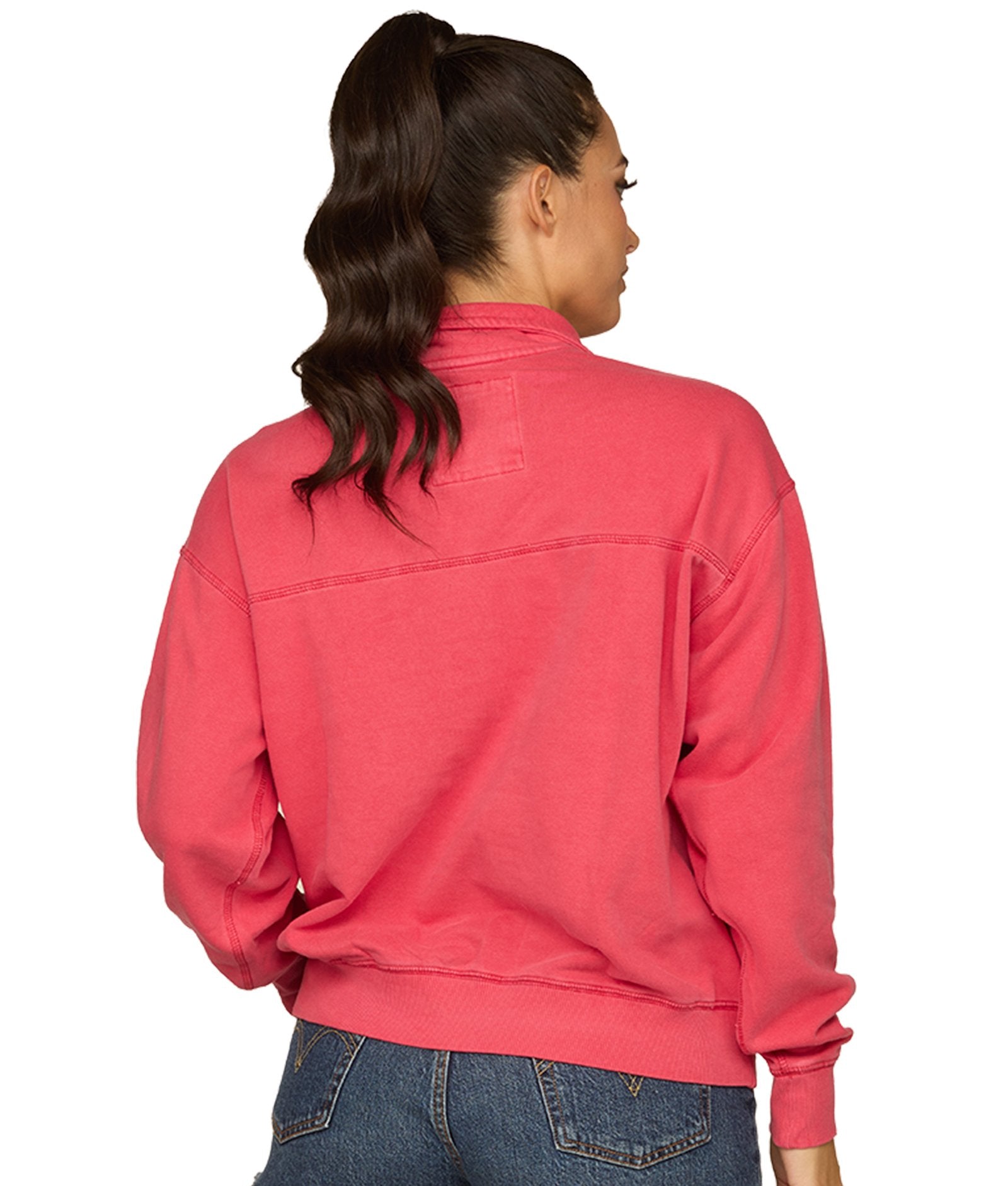 Women's Ohio State Buckeyes Camille Half Zip Washed Fleece