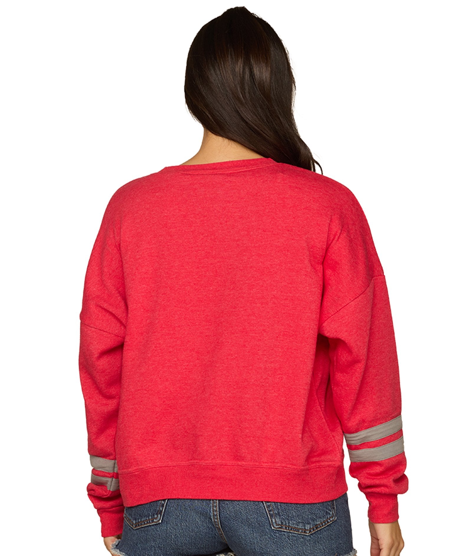 Women's Ohio State Buckeyes Splashy Crewneck Fleece