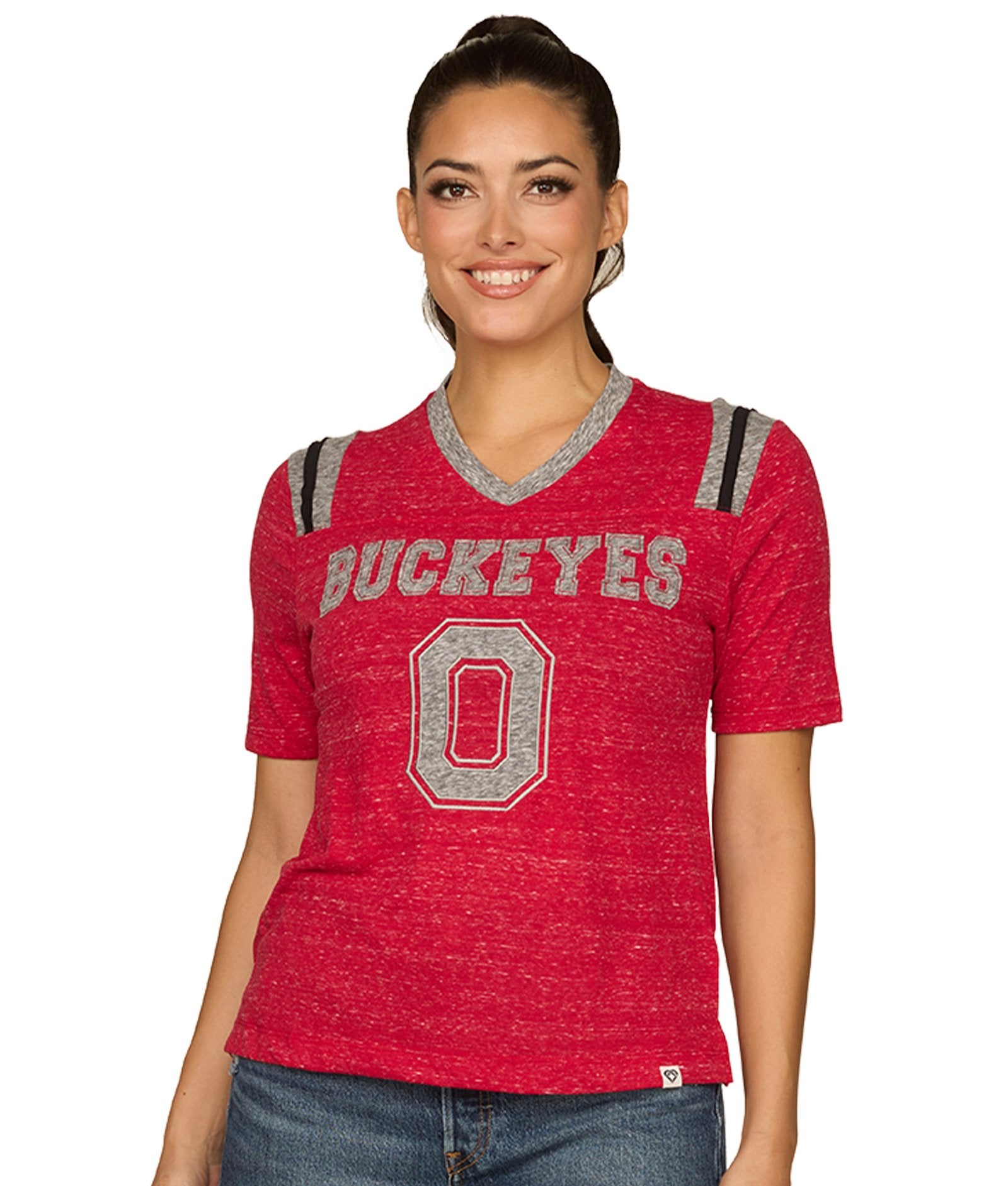 Women's Ohio State Buckeyes Toodles Poodles Short Sleeve Tee