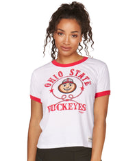 Women's Ohio State Buckeyes Wrangler Freehand Short Sleeve Tee