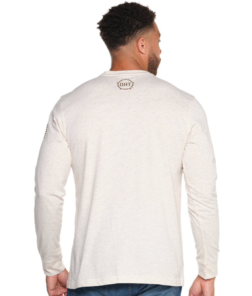 Men's Oatmeal Operation Hat Trick Long Sleeve Tee