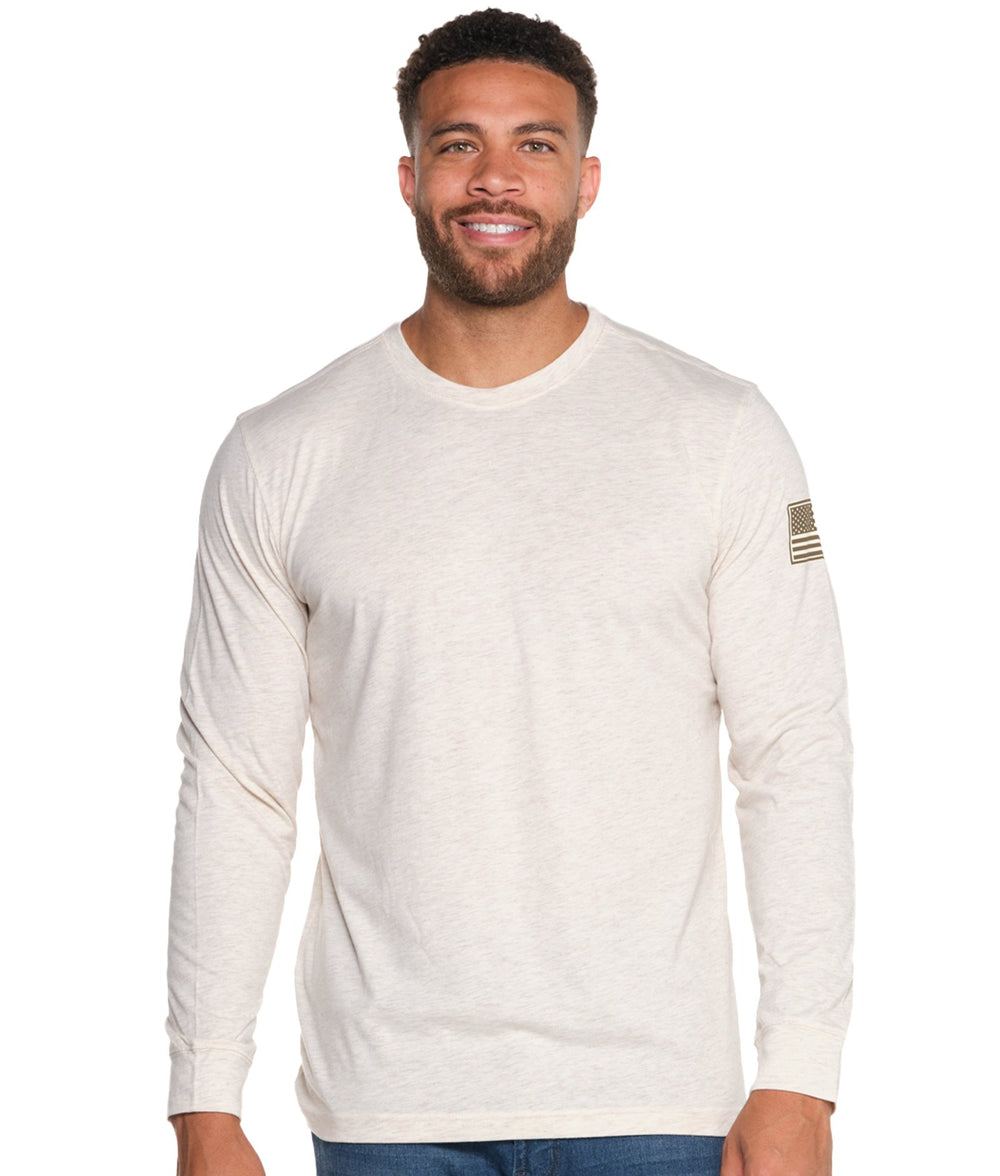 Men's Oatmeal Operation Hat Trick Long Sleeve Tee