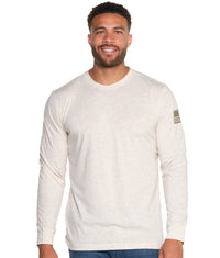 Men's Oatmeal Operation Hat Trick Long Sleeve Tee