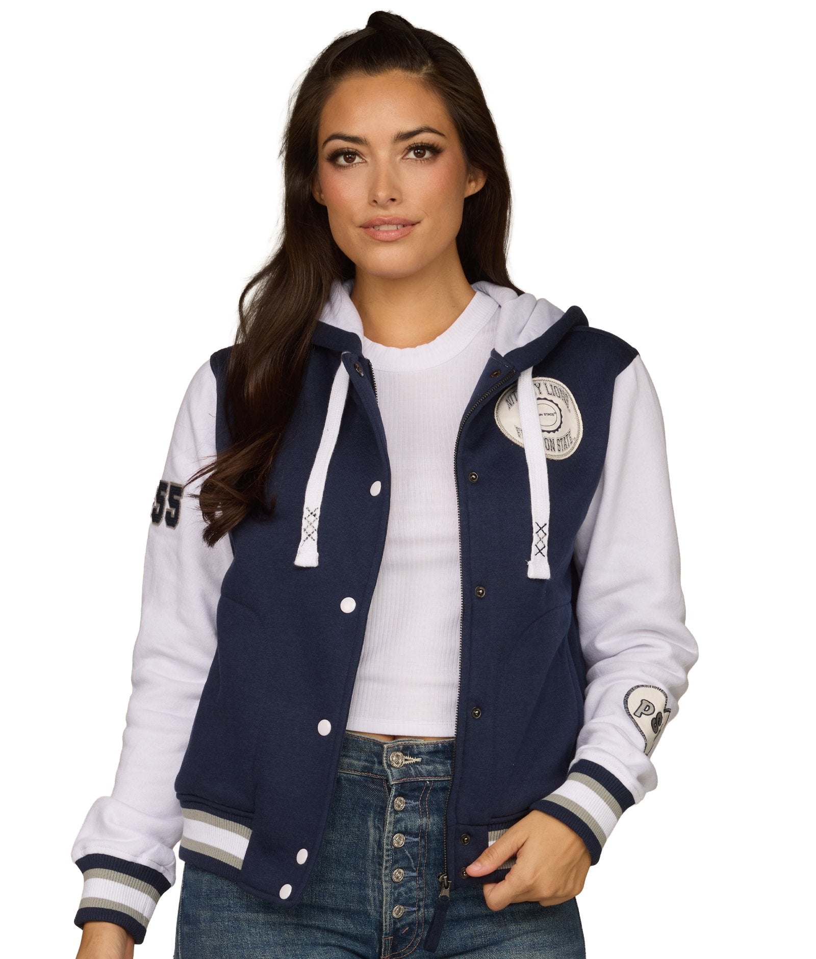 Women's Penn State Nittany Lions Bedford Falls Letterman Jacket