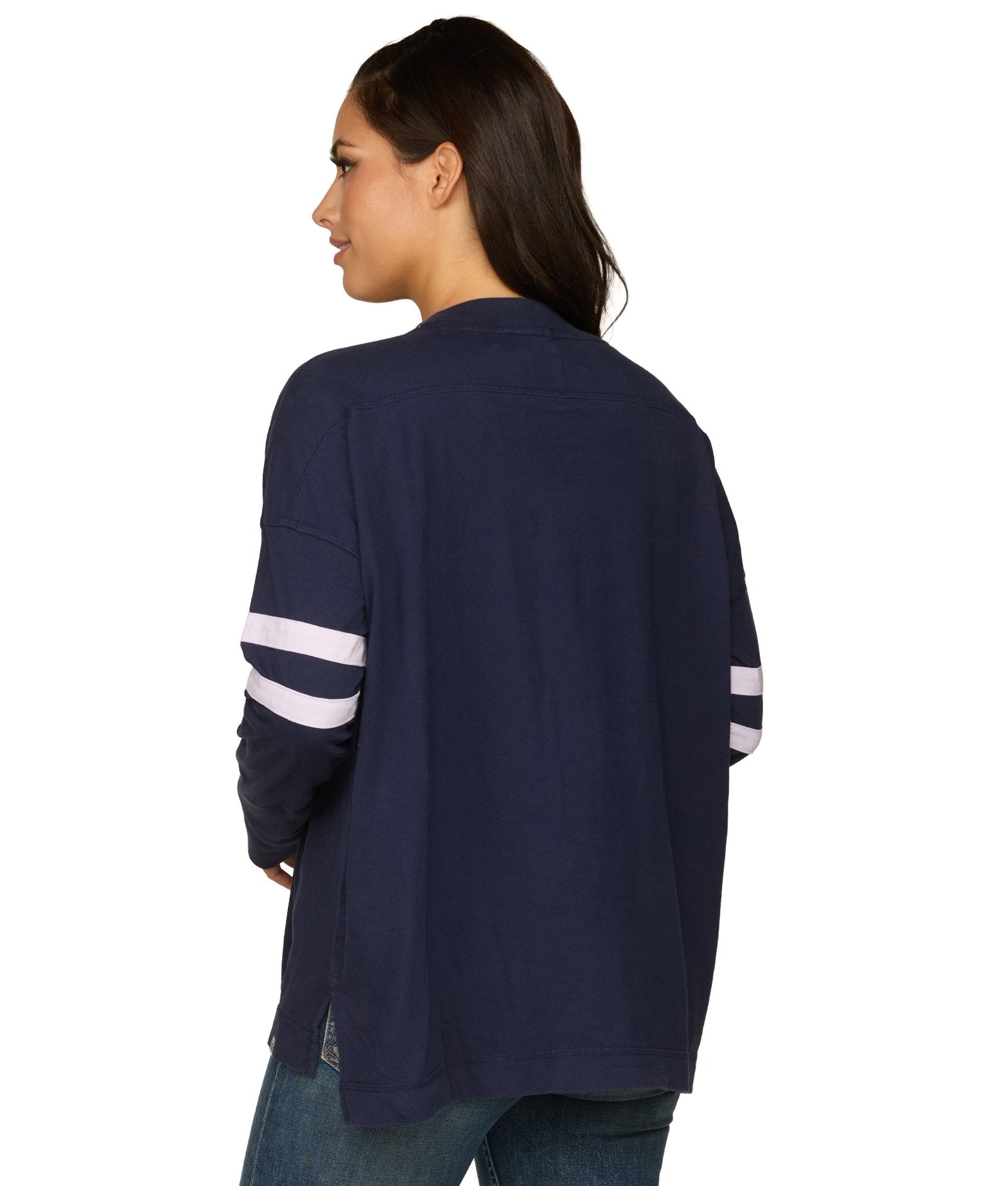 Women's Penn State Nittany Lions Violet Oversized Long Sleeve Knit Top
