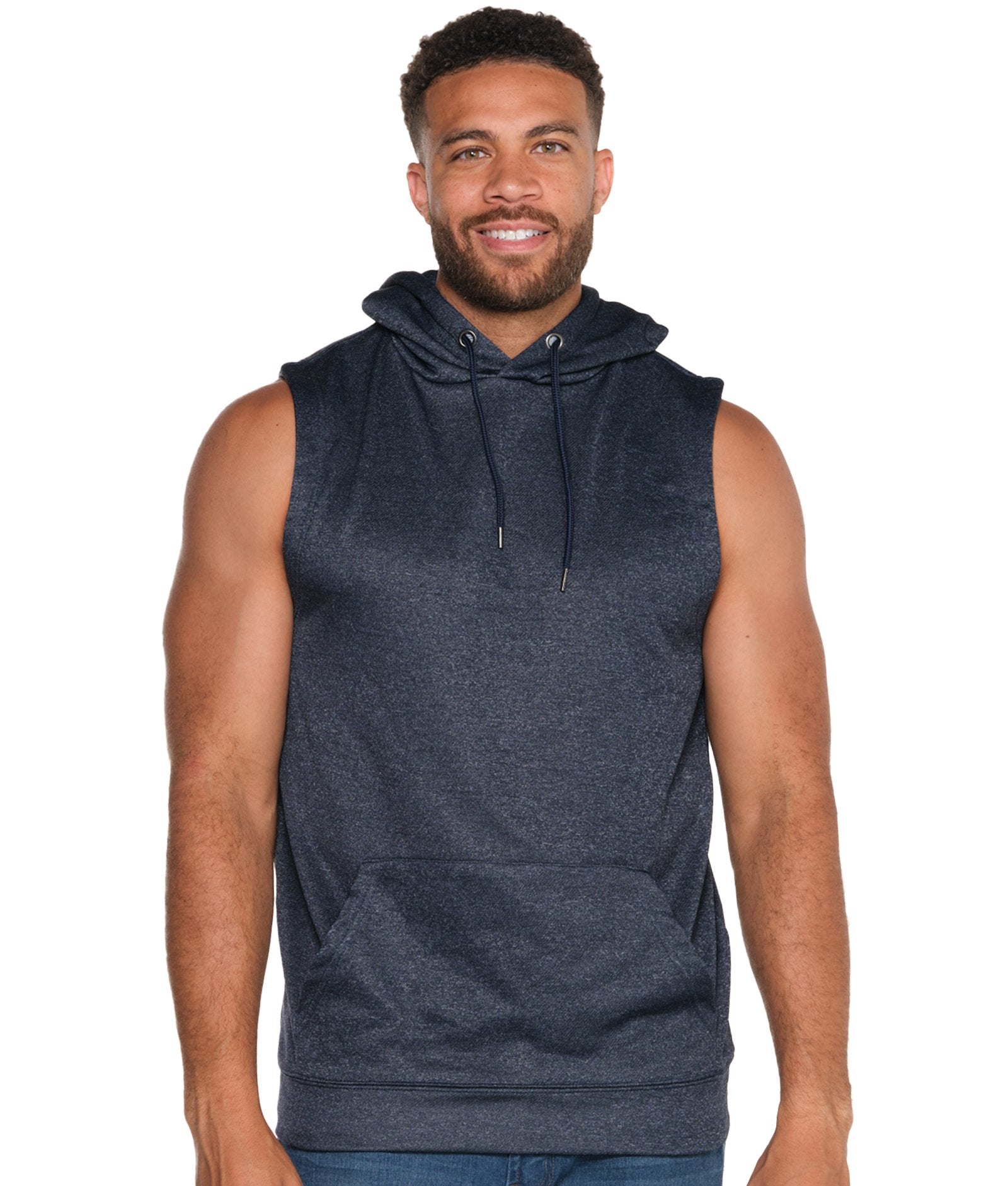 Men's Navy Perth Sleeveless Hoodie