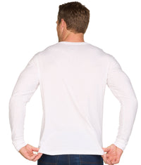 Men's White Playbook Long Sleeve Tee