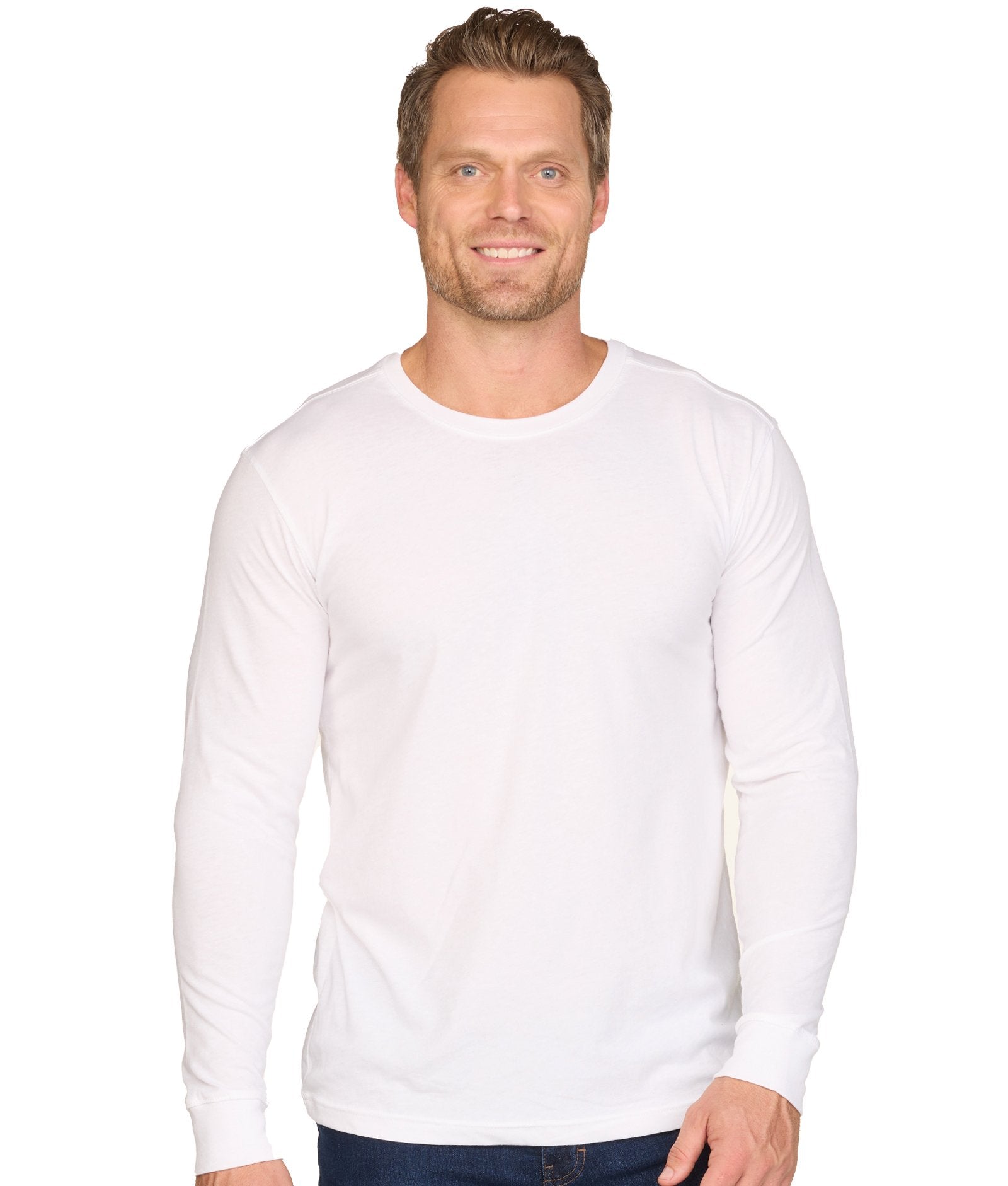 Men's White Playbook Long Sleeve Tee