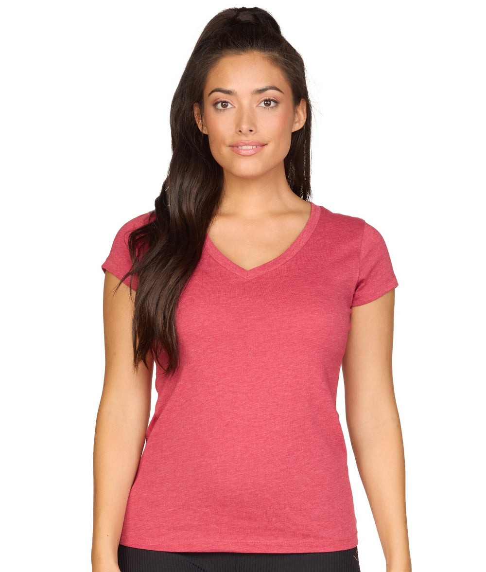 Women's Cardinal Playbook Short Sleeve V-Neck Tee