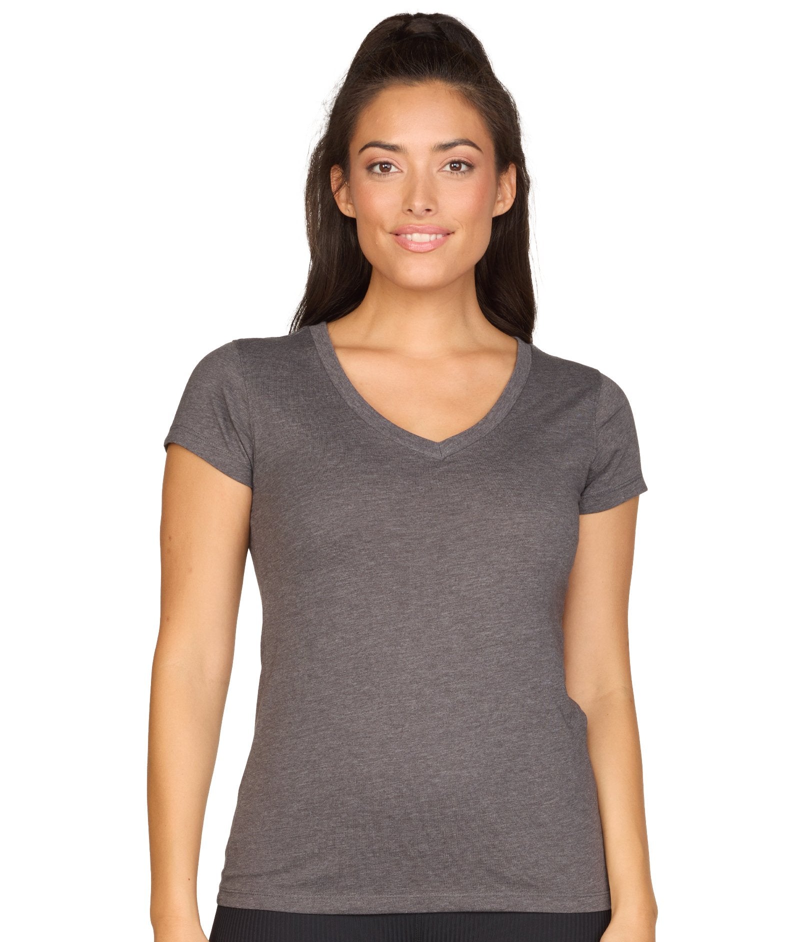 Women's Charcoal Playbook Short Sleeve V-Neck Tee