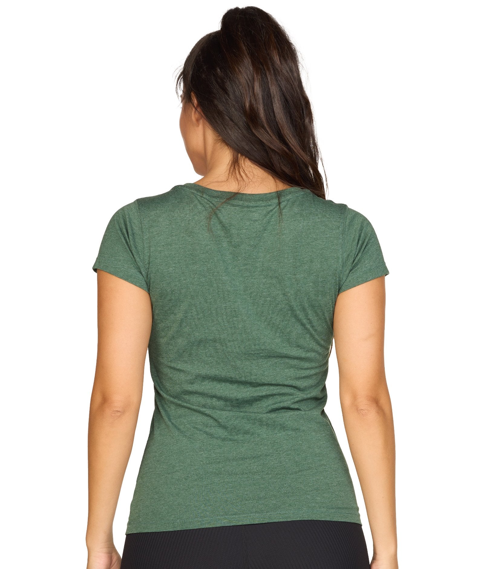 Women's Forest Green Playbook Short Sleeve V-Neck Tee